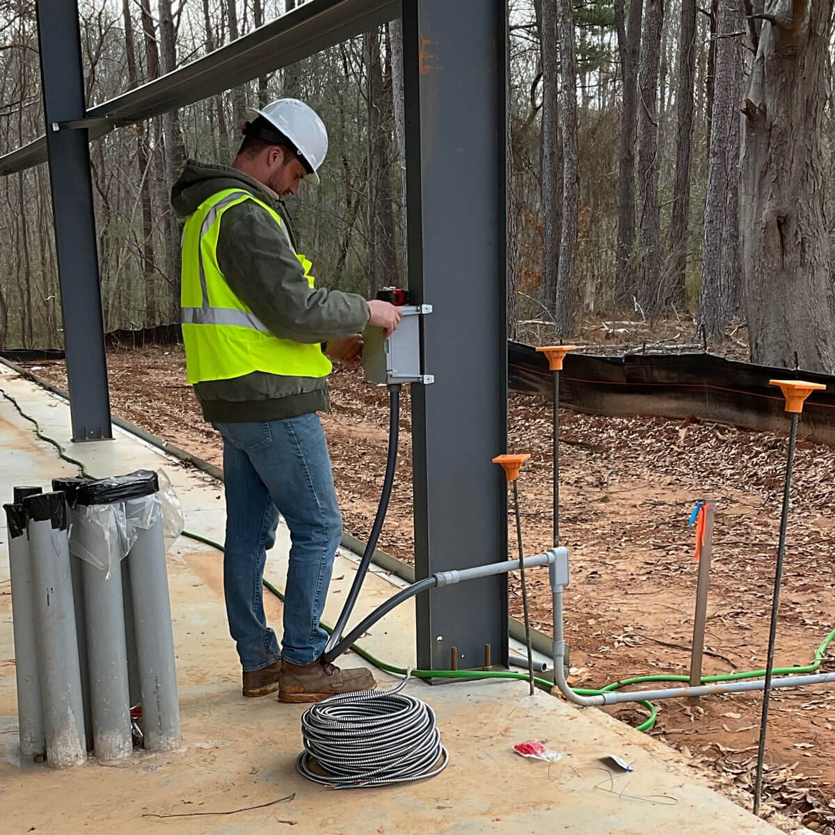 Rainwater team member on the job