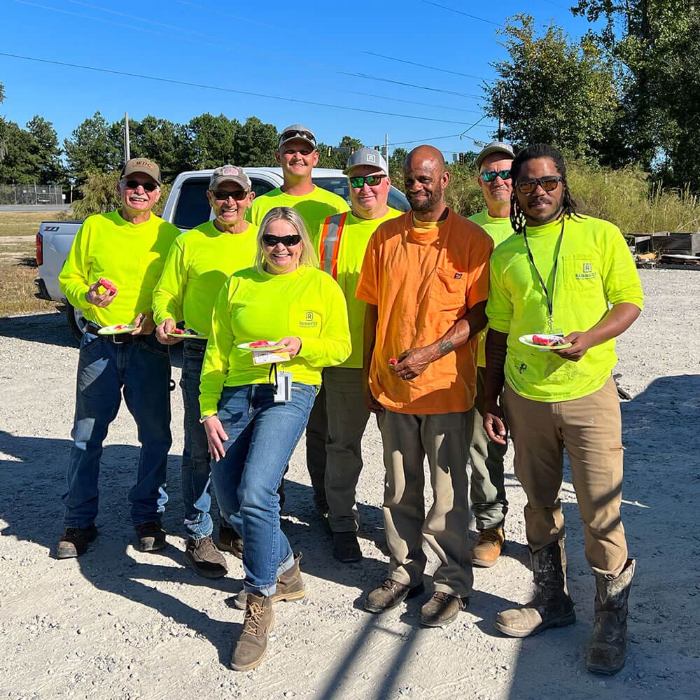 Rainwater crew members posing for a picture